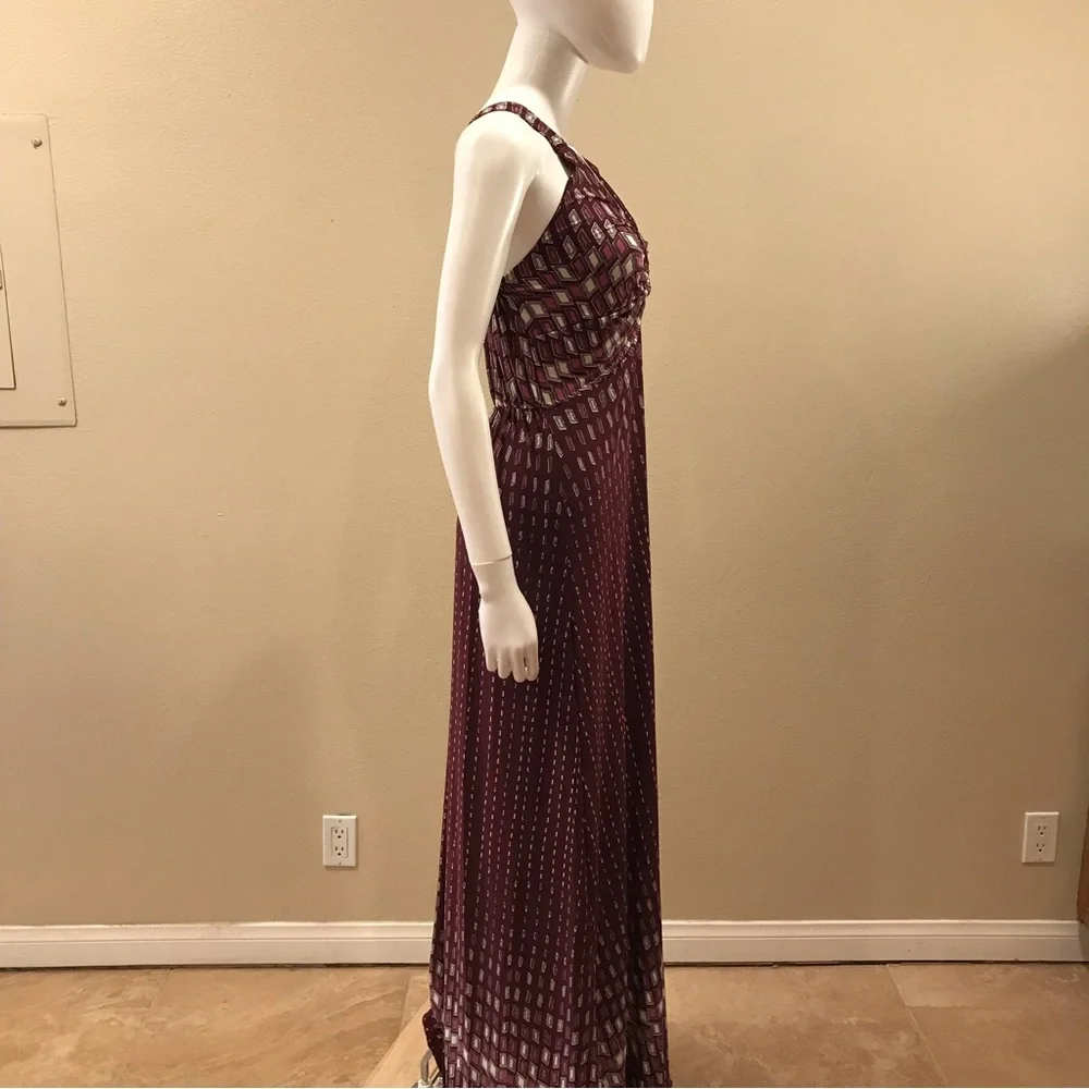 Summer Maxi Dress Sleeveless Flowy Super Stretch Purple Wine Pink One Size - Picture 8 of 12